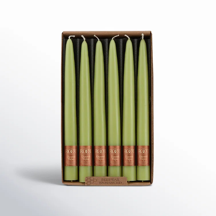 12 Piece Unscented Taper Candle Set