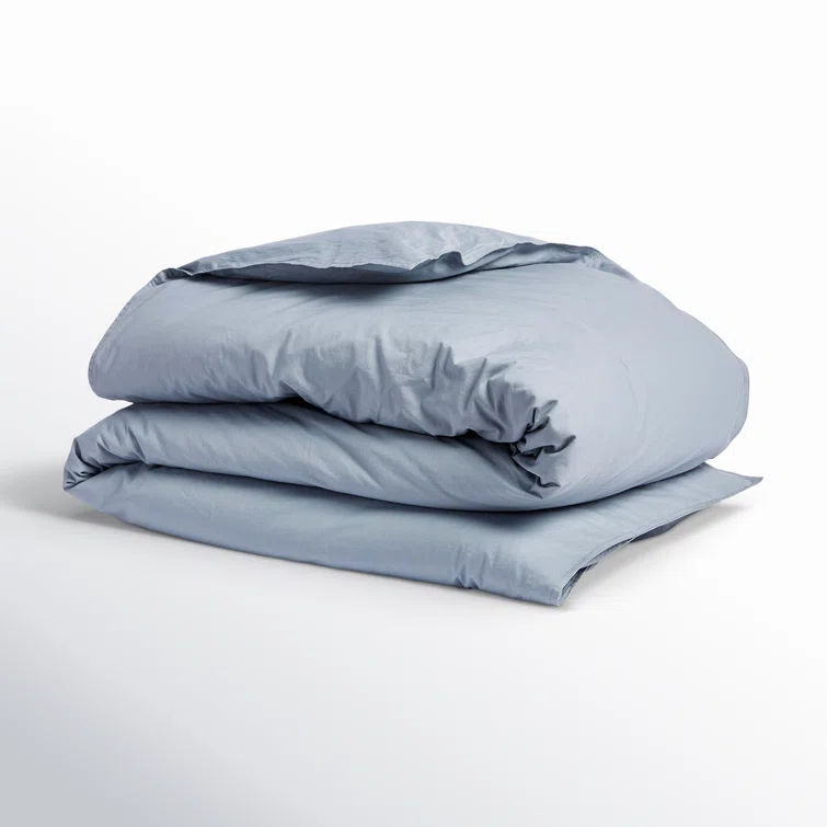 Coyuchi Organic Crinkled Percale Duvet Cover