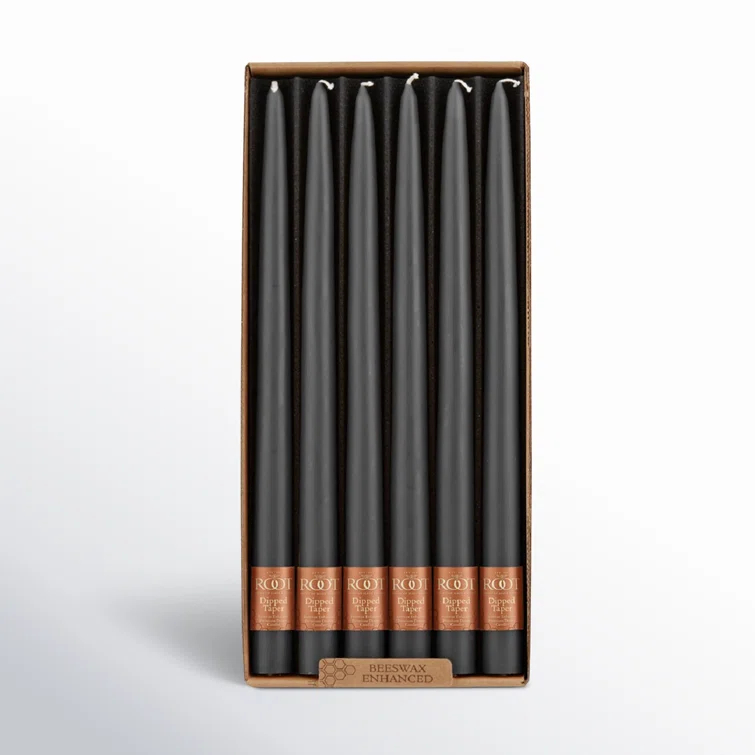 12 Piece Unscented Taper Candle Set