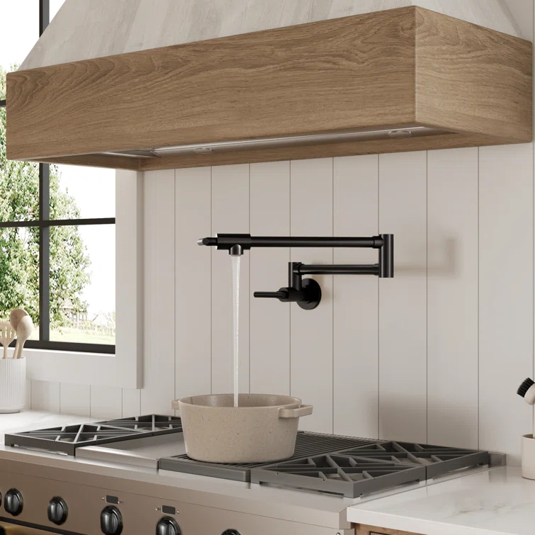 Wall-Mount Pot Filler Faucet, Swing Arm Kitchen Pot Filler Faucet