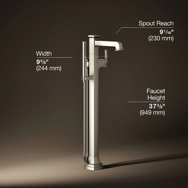 Riff Floor-Mount Bath Filler Trim