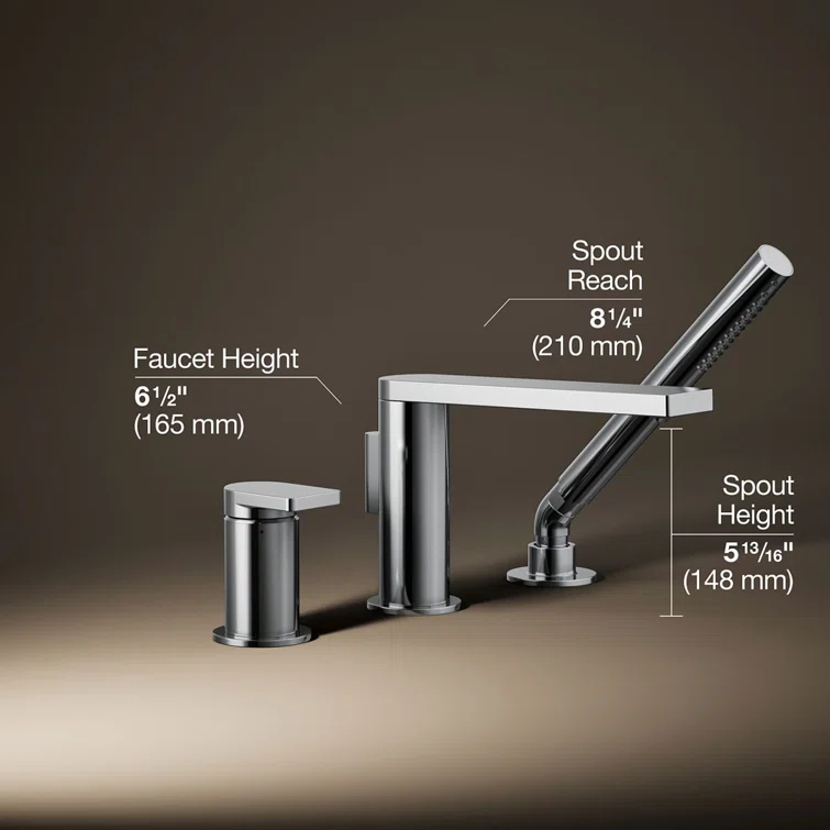 Composed® Single Handle Deck Mounted Roman Tub Faucet with Diverter
