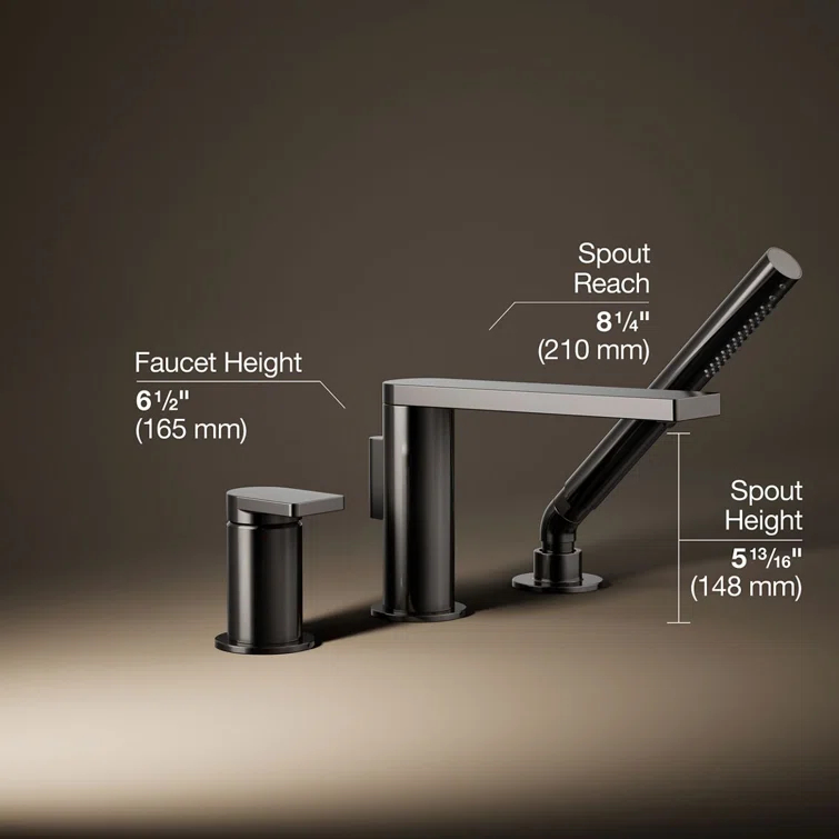 Composed® Single Handle Deck Mounted Roman Tub Faucet with Diverter