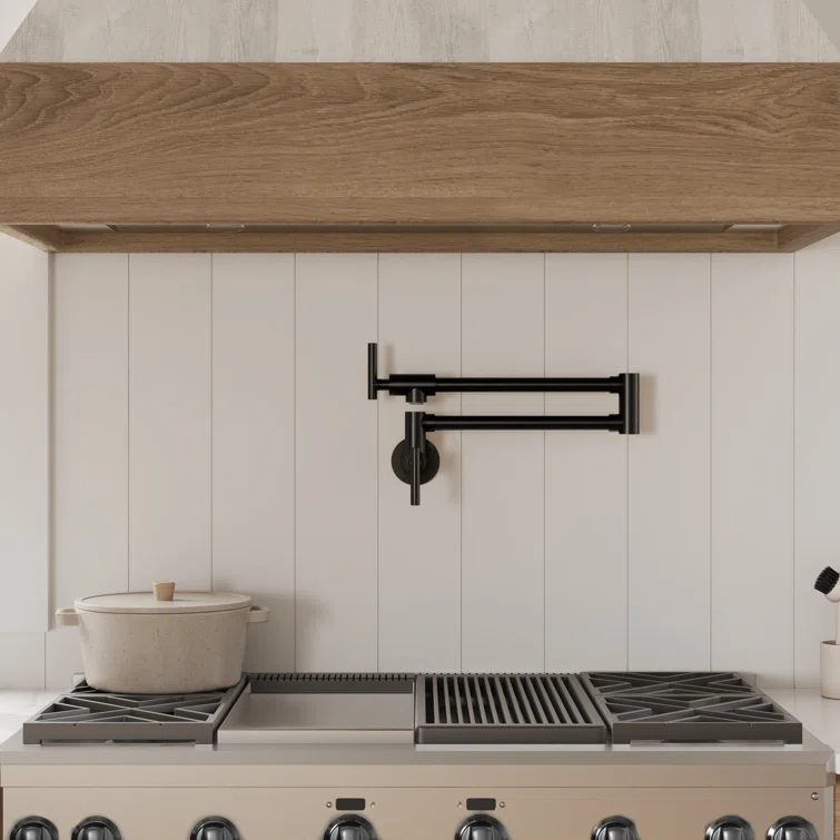 Wall-Mount Pot Filler Faucet, Swing Arm Kitchen Pot Filler Faucet