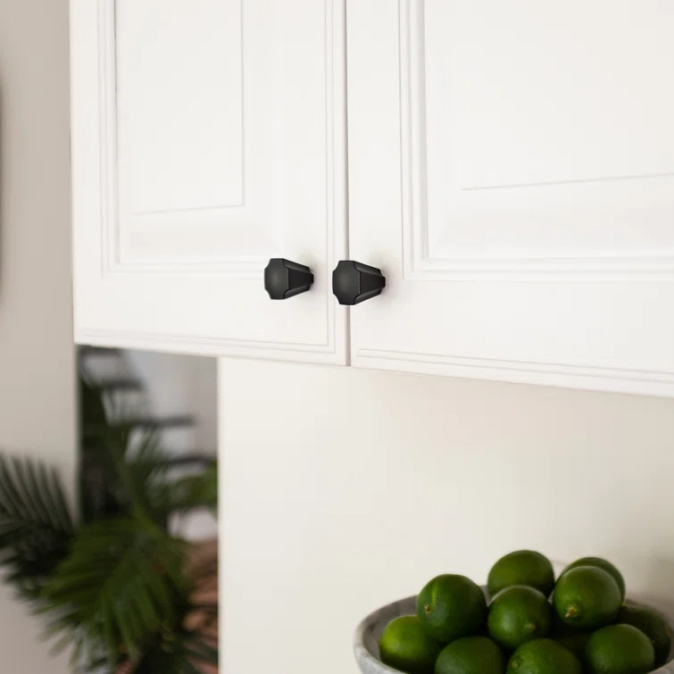 Polished Nickel Square Knob with Mounting Hardware