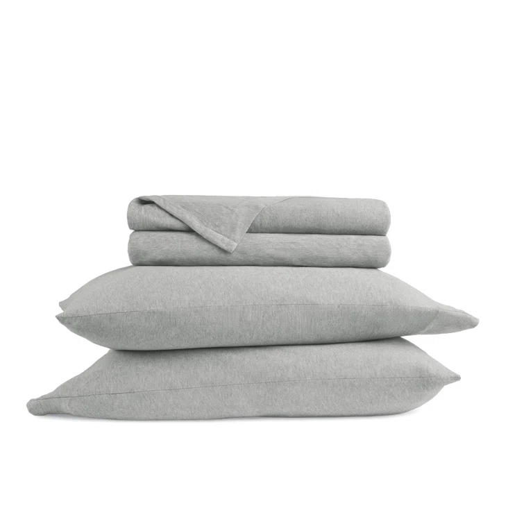 4 Piece 100% Cotton Jersey Knit Sheet Sets