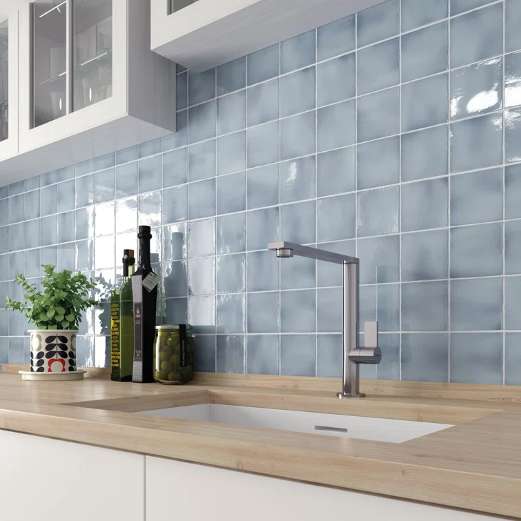 Andova Fion 4-in. Mediterranean-Inspired Glossy Ceramic Wall Tile