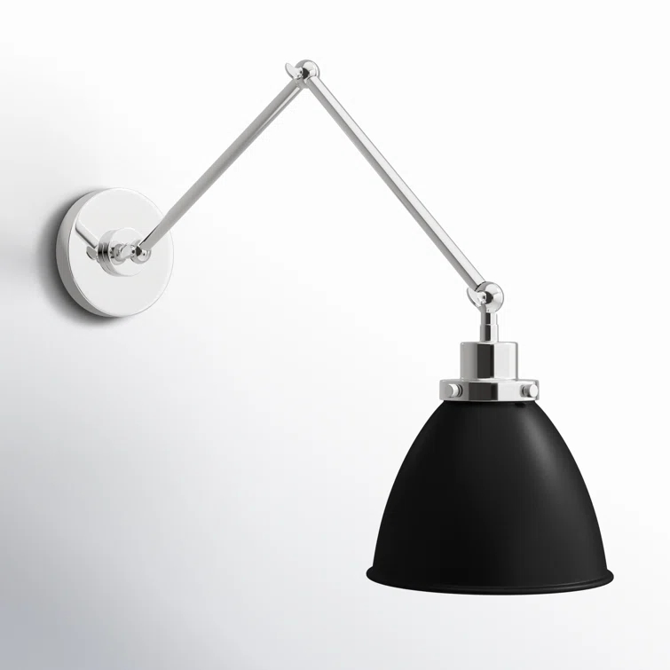 Icarus Single Light Steel Dimmable Armed Sconce