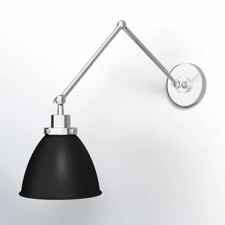 Icarus Single Light Steel Dimmable Armed Sconce