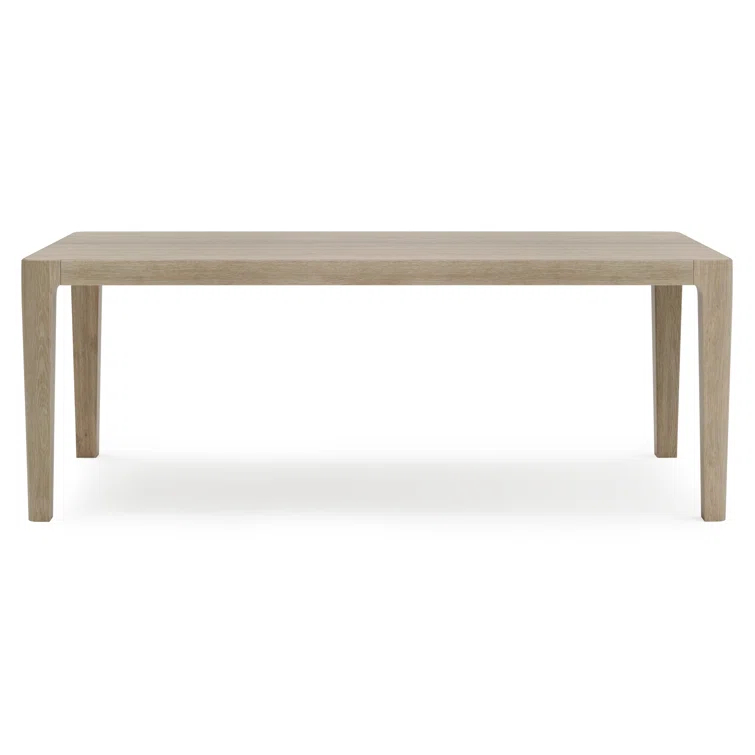 Edenton 79" Light Brown Teak Rectangular Outdoor Dining Table
