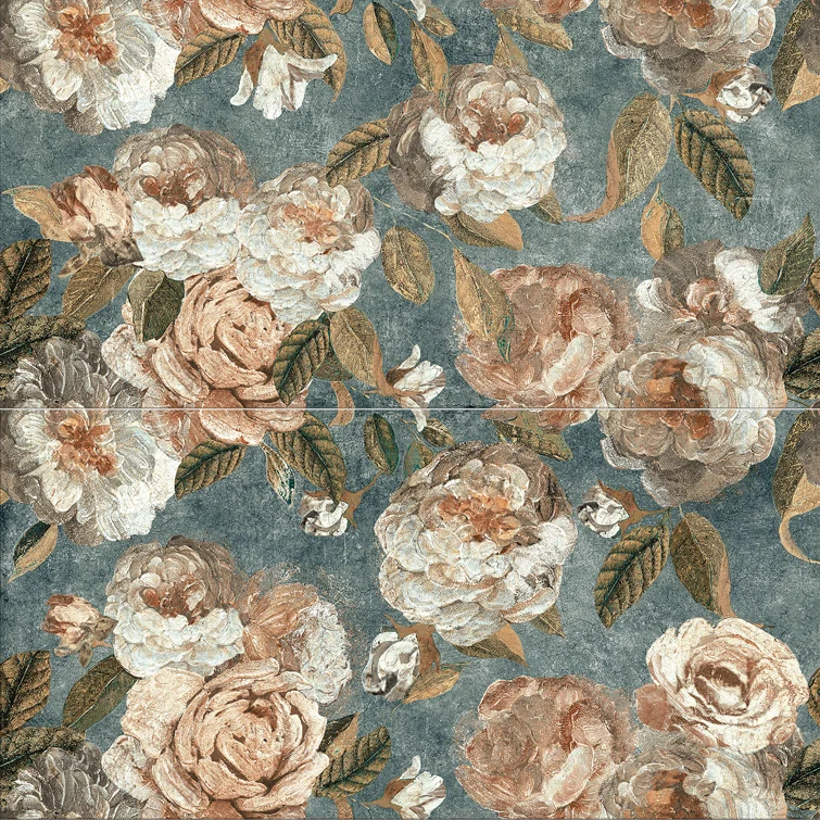 Merola Tile Parete Fiori 24" x 47" Porcelain Natural / Floral Wall & Floor Tile