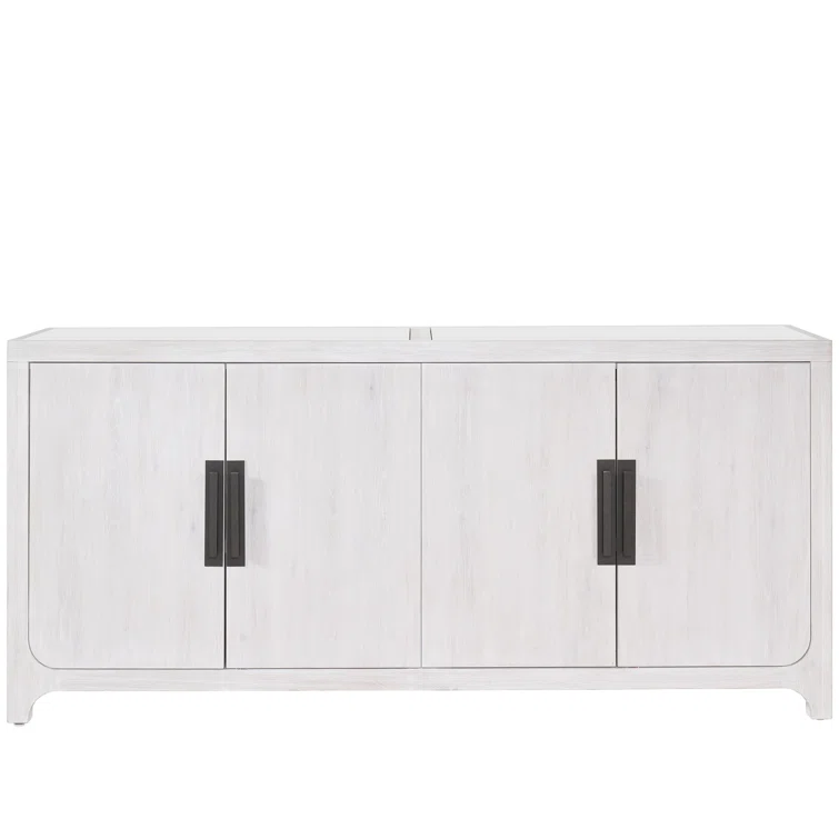 Universal Furniture 2-Shelf Farmhouse Wood Blair Credenza in Weathered White