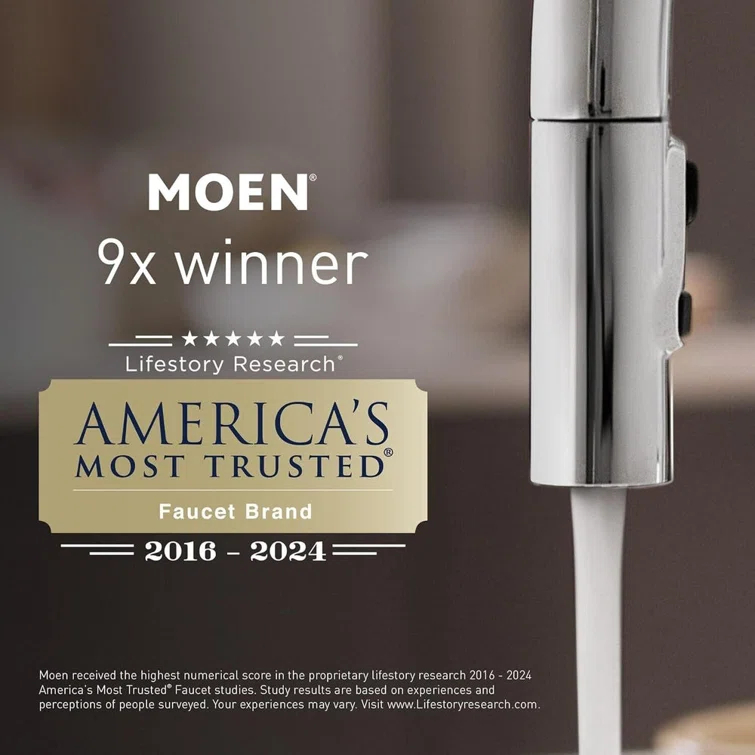 Moen Caldwell Chrome 4-in centerset 2-Handle WaterSense Bathroom Sink Faucet with Drain