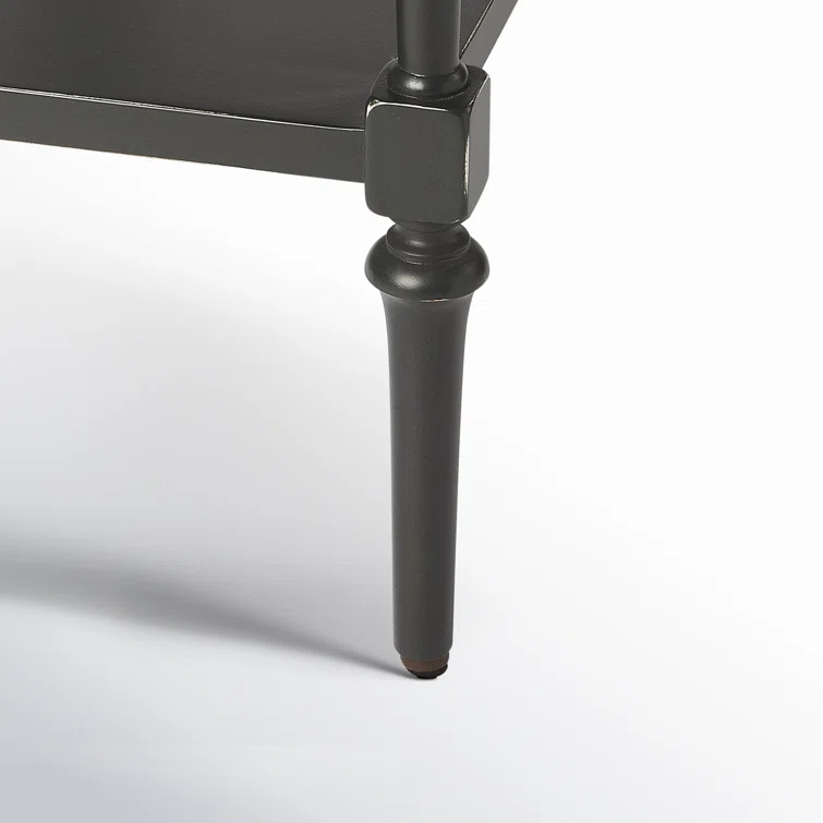 Easterbrook Transitional Wood End Table with Pull-Out Tray
