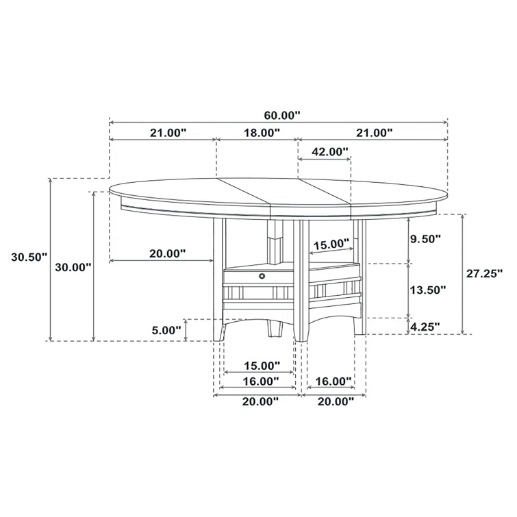 Damian 5-Piece Dining Set Medium Grey