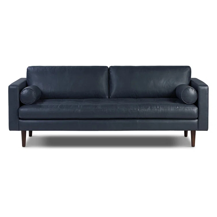Napa 88.5'' Full-Grain Genuine Italian Leather Sofa