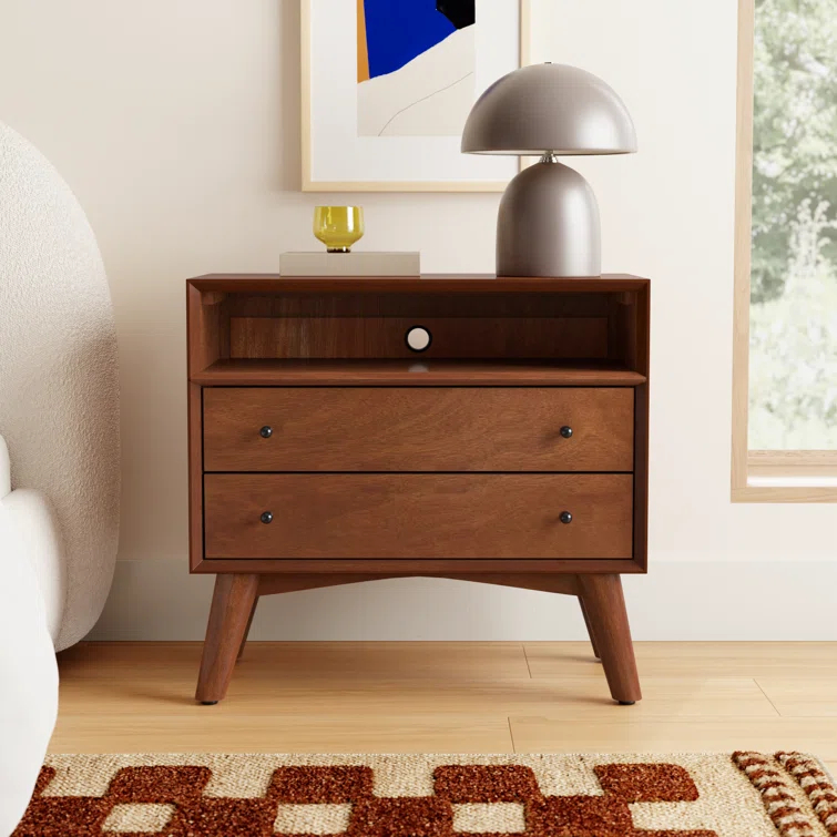 Williams 2-Drawer Nightstand with Shelf