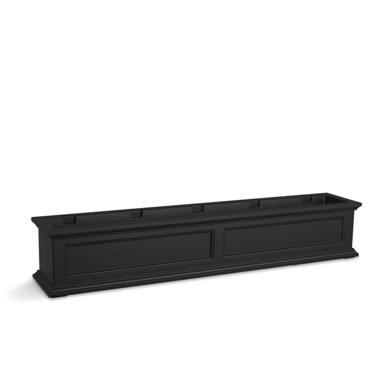 The Anastasiya Resin Window Box Planter with Water Reservoir
