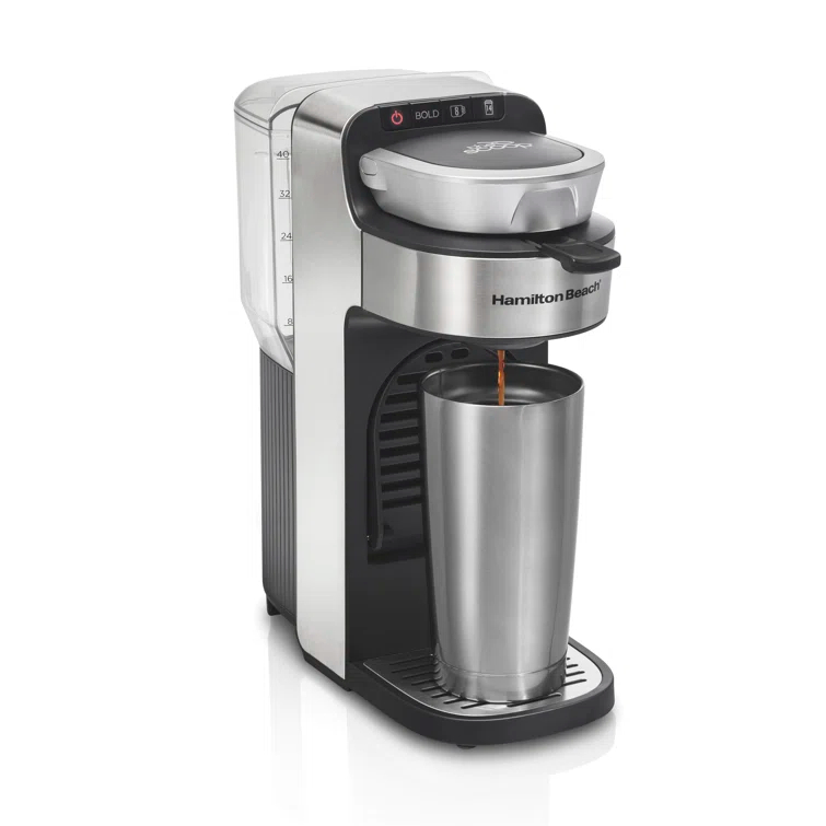 Hamilton Beach® The Scoop® Single-Serve Coffee Maker with Removable Reservoir Stainless Steel