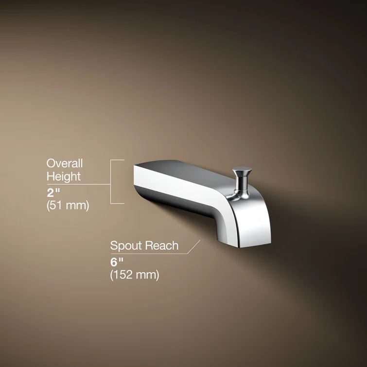 Pitch Wall-Mount Diverter Bath Spout
