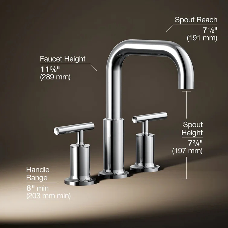 Purist® for Two Deck-Mount Bath Faucet Trim for High-Flow Valve with Lever Handles, Valve Not Included