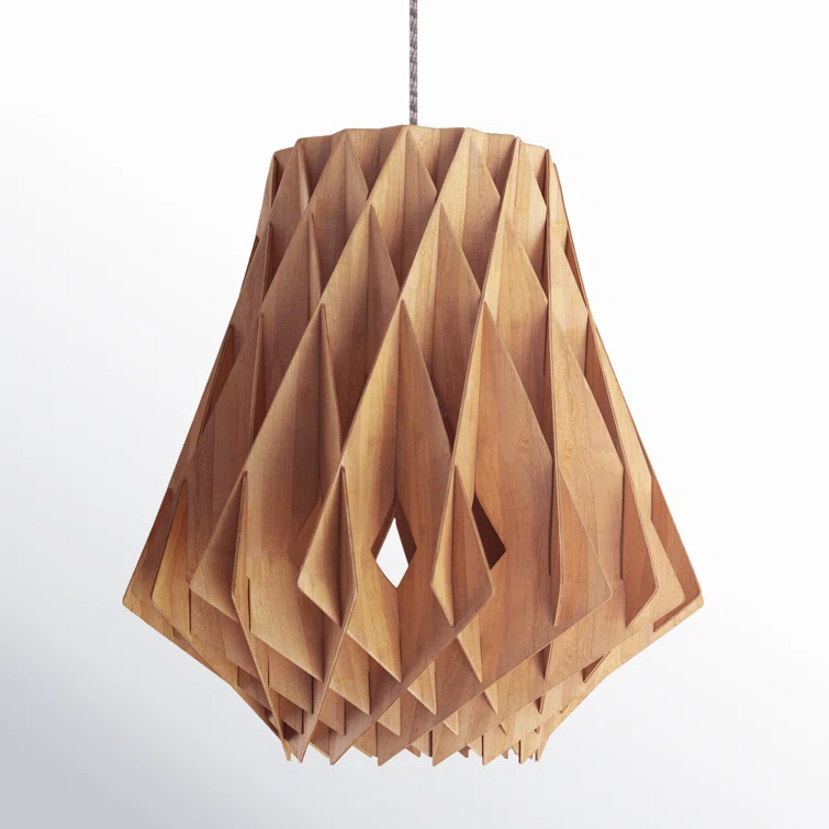 Gwyn Single Light Wood Dimmable Pendant