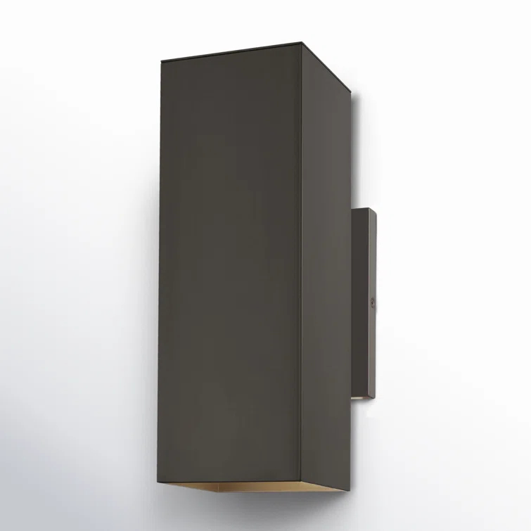 Elegant Bronze Aluminum 2-Light Outdoor Wall Lantern