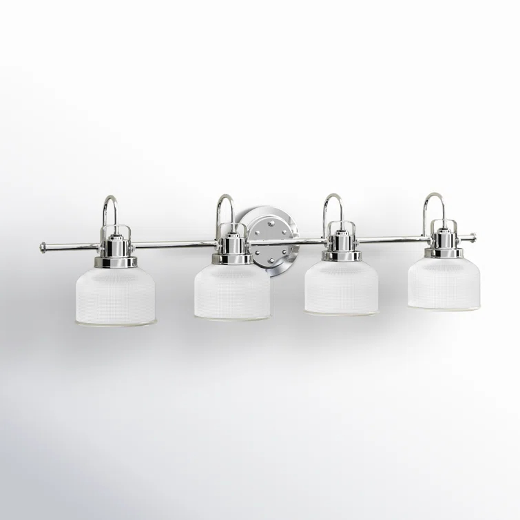 Rosser 4 Light Transparent Dimmable Vanity Light