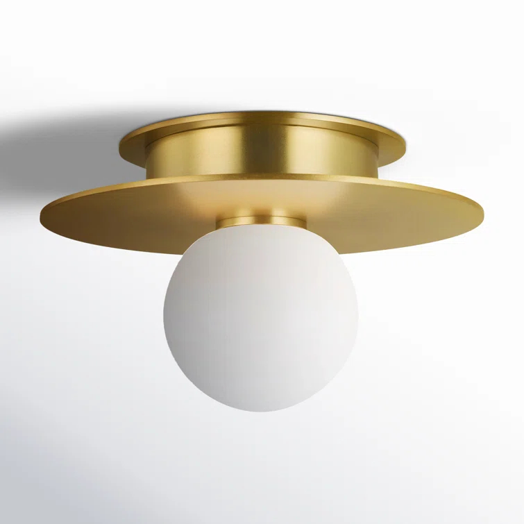 Nodes Flush Mount Light by Kelly Wearstler - Burnished Brass / 8"Dia