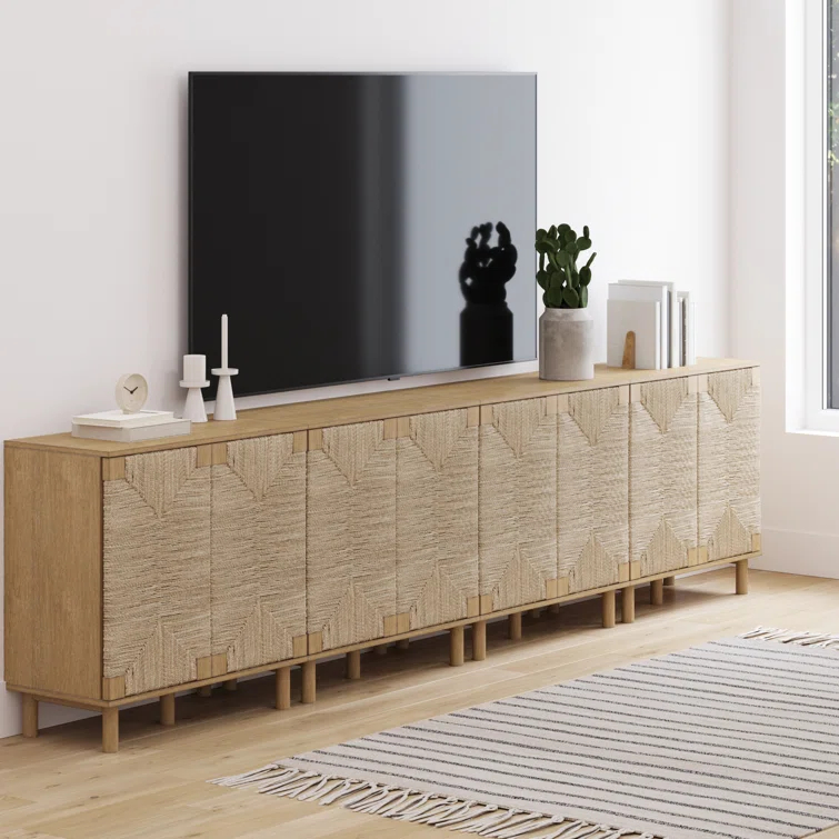 Shellie Solid Wood 2 - Door Accent Cabinet Set or TV Stand