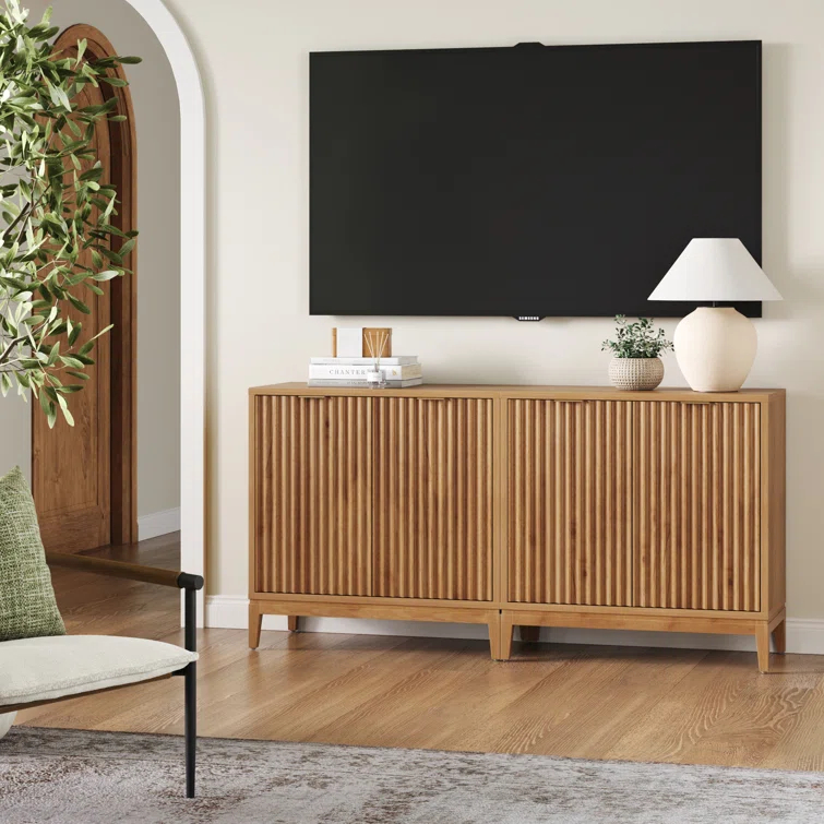 Jasper 2-Pack Solid Wood Accent Cabinet or TV Stand