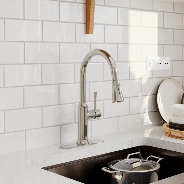 Willow Smart Faucet Touchless Pull Down Sprayer Kitchen Faucet with Voice and Motion Control
