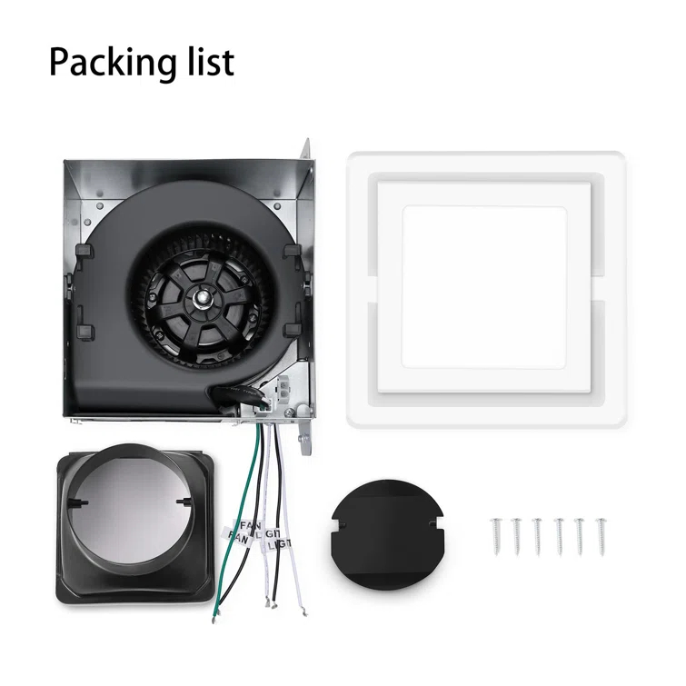 110 Cfm Quiet Bathroom Exhaust Fan With Light, 6500K 800Lm Household Ventilation Fan Light Combo, Energy Saving Ceiling Mount, Multipurpose Bath Extractor Fan, Easy To Install