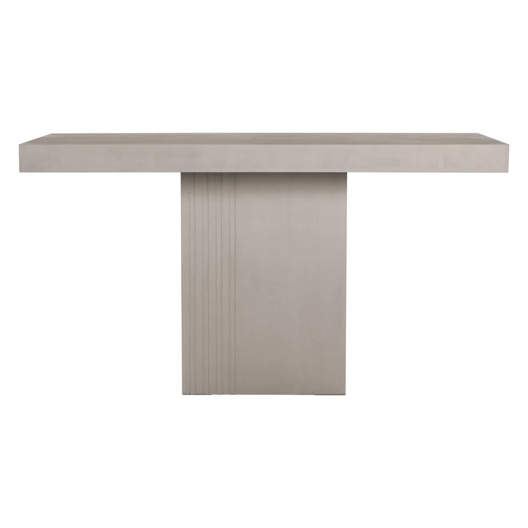 Slate Grey Lightweight Concrete Outdoor Dining Table