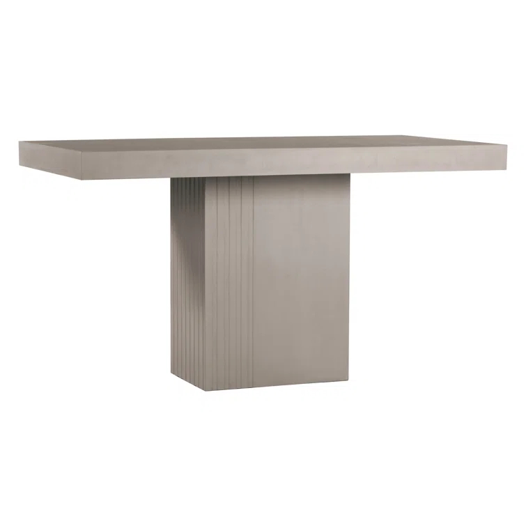 Slate Grey Lightweight Concrete Outdoor Dining Table