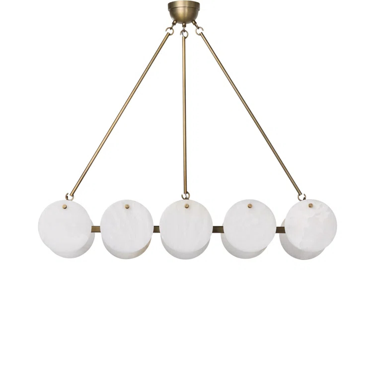 MARCELINE 5 - Light Iron Linear Chandelier