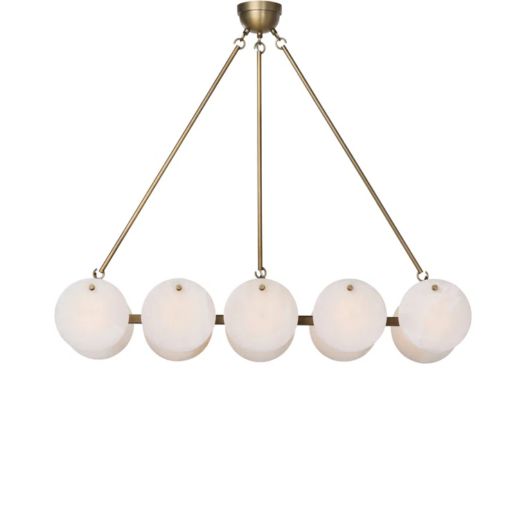 MARCELINE 5 - Light Iron Linear Chandelier