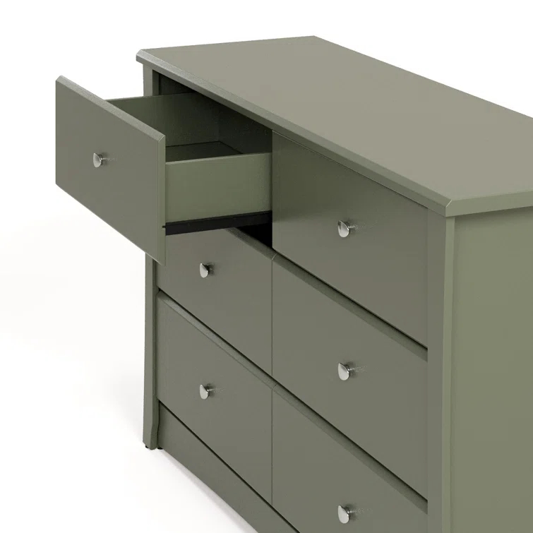 Crescent 6 Drawer Double Dresser