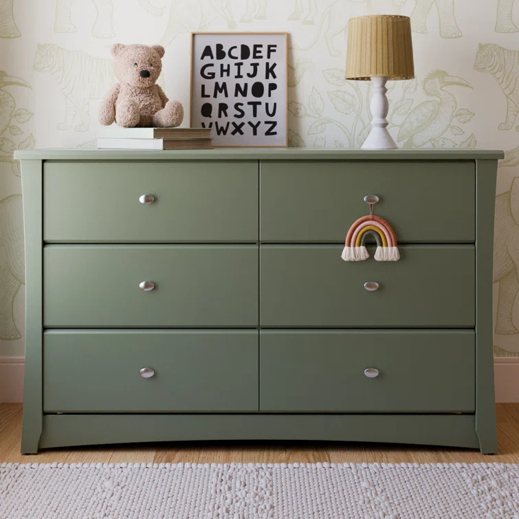 Crescent 6 Drawer Double Dresser