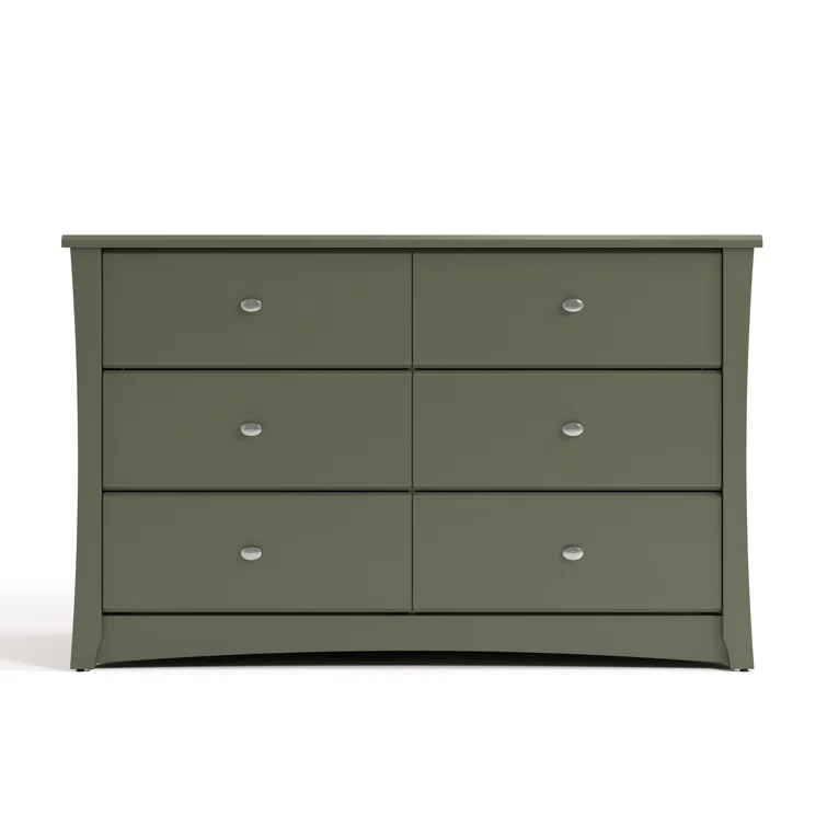 Crescent 6 Drawer Double Dresser