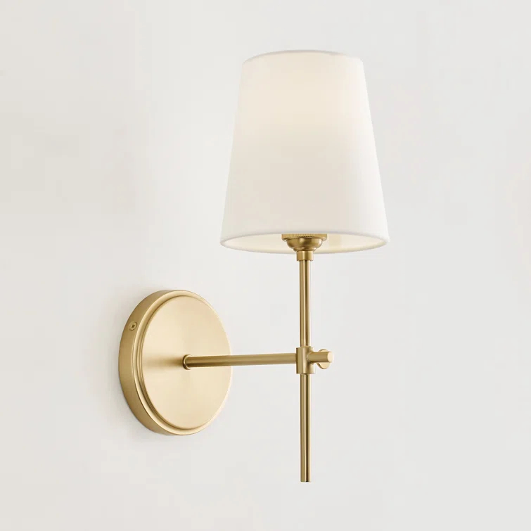 Generation Lighting 1-Light Baker Bath Fixture Wall Lamp Satin Brass 4187201-848 | Bathroom Light Fixture for Home Decor | Wall Sconce Vanity Light Fixture and Bathroom Accessory