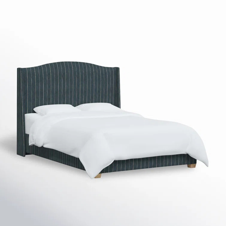 Hagerman Upholstered Wingback Bed