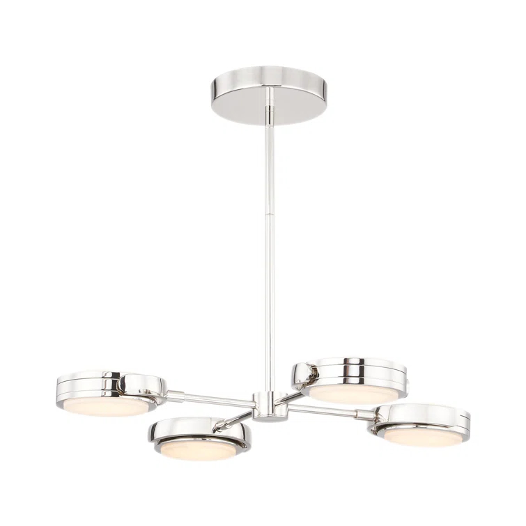 Blanco 4 - Light Dimmable LED Geometric Chandelier