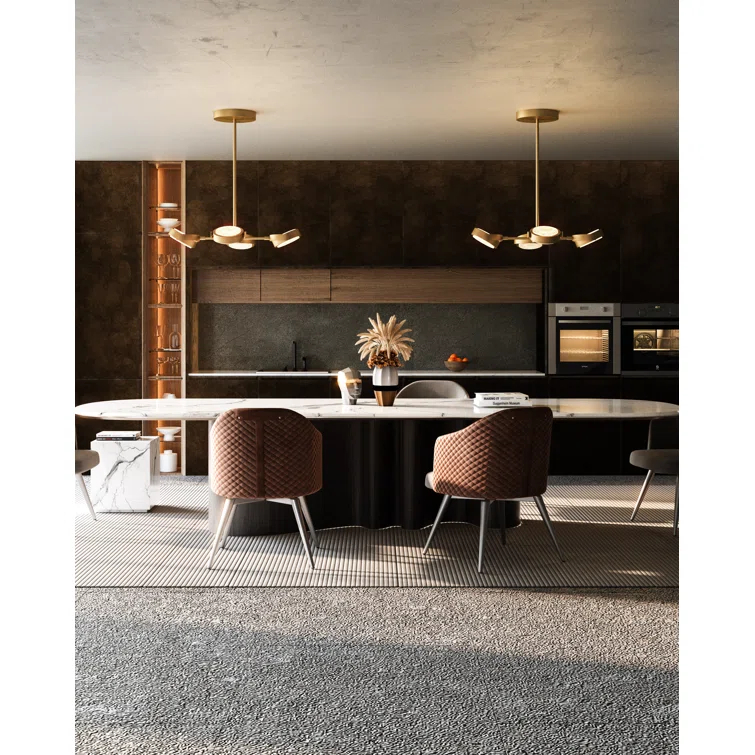 Blanco 4 - Light Dimmable LED Geometric Chandelier