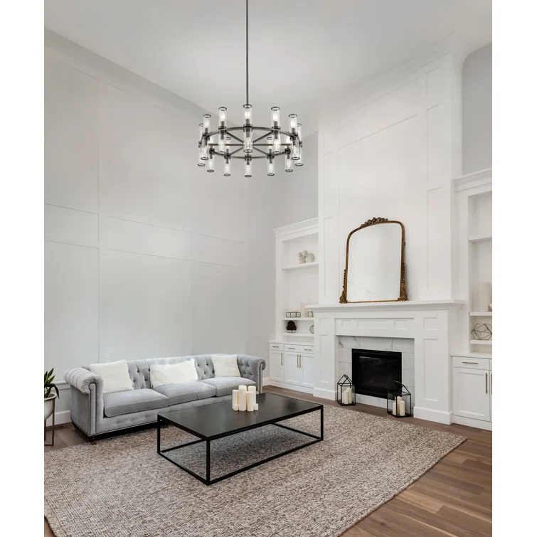 Revolve 24 - Light Dimmable Wagon Wheel Chandelier