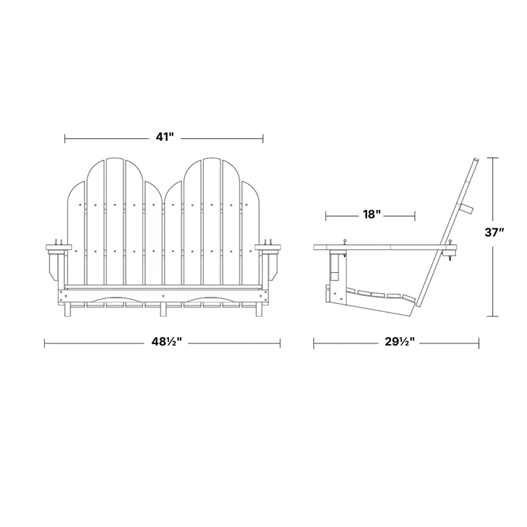 Classic Adirondack Porch Swing
