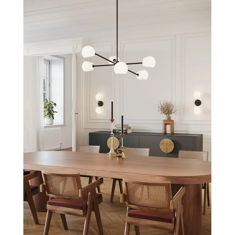 Willow 6 Light Metal Sputnik Chandelier