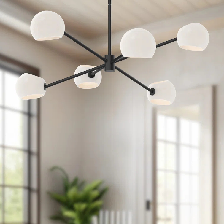 Willow 6 Light Metal Sputnik Chandelier