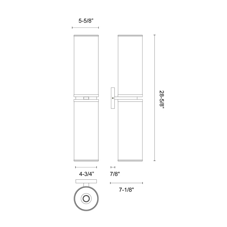 Revolve II Steel Flush Mounted Sconce