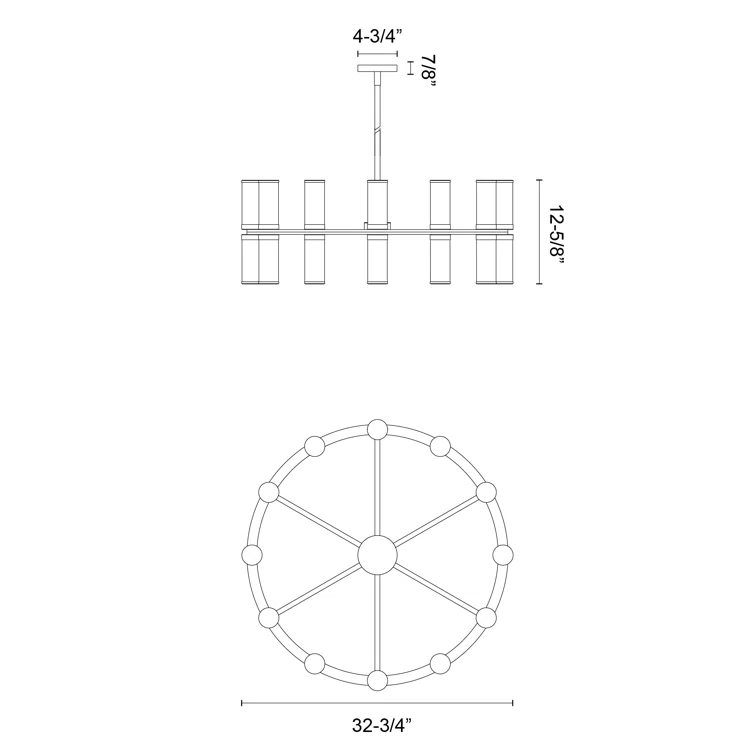 Revolve 24 - Light Dimmable Wagon Wheel Chandelier